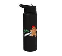 Oh Snap Gingerbread Man - Kids Adults Funny Christmas Cookie Stainless Steel Insulated Water Bottle