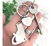 Oh So Precious Always In My Heart Charm Cat Memorial Keyring