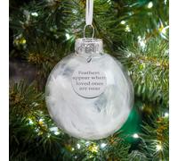 Oh So Precious Memorial Glass Bauble With Engraved Charm