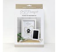 Framed Pet Safe Non-toxic Paw Print Ink Pad Kit - Capture Precious Memories of Your Beloved Pet's Paw Prints, Mess-Free & Easy-to-Use with White Wooden Frame - Ideal for First Prints or Keepsakes