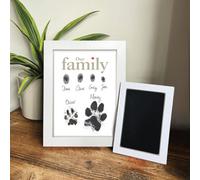 Oh So Precious Personalised Family Finger & Paw Print Frame Kit - Custom Pet Memorial Keepsake Gift