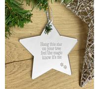 Oh So Precious Pet Memorial Mirrored Star Christmas Decoration