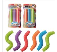 Oh So Sensory Jumbo Pop and Play Tubes, Fidget Toy, 3 Pack, Assorted Colour Sent At Random, Ages 3 Years and Up