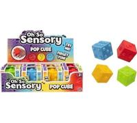 Oh So Sensory Pop Cube Fidget Toy, Stress Relief Bubble Popping Game, 4 Assorted Colours, Ages 3+