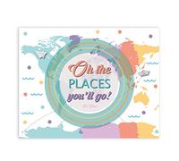 Oh The Places You'll Go Print 11x14 Inches Dr. Seuss, Decorative Sign Classroom Map, Wall Quote Dr. Seuss, Inspirational Quote For Kids, Motivational Décor Dr Seuss Wall Quote Inspirational Wall Home