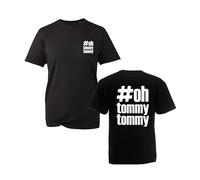 Oh Tommy T-Shirt, Funny Free Tommy Robinson Free-Speech Protest Shirt, Gift Unisex Tee Top (Black, M)