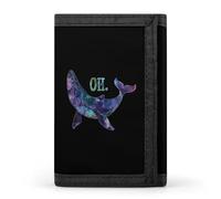 Oh Whale Aquatic Ephemera Trifold Wallet Cute Card Slots Holder Clutch Purse Wallets for Men Women