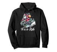 Oh What a Fun It s To Ride Mountain Bike Santa MTB Christmas Pullover Hoodie