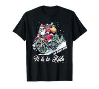 Oh What a Fun It s To Ride Mountain Bike Santa MTB Christmas T-Shirt