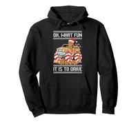 Oh what a fun thing it is to drive monster truck Christmas Pullover Hoodie