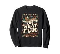 OH WHAT FUN it is Christmas Sleigh Reindeer Holiday Spirit Sweatshirt
