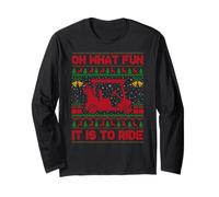 Oh What Fun It is to Ride Golf Cart Golfer Ugly Christmas Long Sleeve T-Shirt