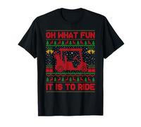 Oh What Fun It is to Ride Golf Cart Golfer Ugly Christmas T-Shirt
