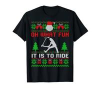 Oh What Fun it is to Ride Scooter Stunt UGLY Christmas T-Shirt