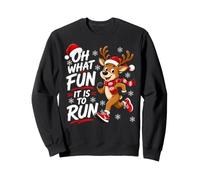 Oh What Fun It Is To Run Christmas Reindeer Sweatshirt