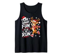 Oh What Fun It is to Run Christmas Reindeer Tank Top