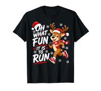 Oh What Fun It is to Run Christmas Reindeer Value Graphic T-Shirt