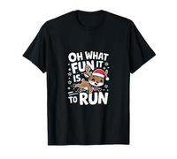 Oh What Fun It Is To Run Christmas Running T Shirt T-Shirt