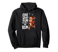 Oh What Fun It Is To Run Reindeer Christmas Fun Pullover Hoodie