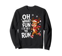 Oh What Fun It Is To Run Reindeer Christmas Fun Sweatshirt