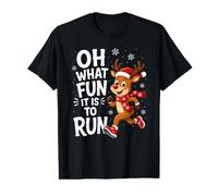 Oh What Fun It is to Run Reindeer Christmas Fun Value Graphic T-Shirt
