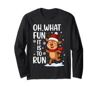 Oh What Fun It is to Run Reindeer Christmas Long Sleeve T-Shirt