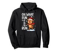 Oh What Fun It Is To Run Reindeer Christmas Pullover Hoodie