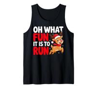 Oh What Fun It is to Run Reindeer Christmas Tank Top