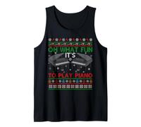 Oh What Fun It's to Play Piano Music Pianist Ugly Christmas Tank Top