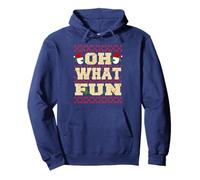 Oh What Fun Retro Holiday Arcade Sweater Style Pullover Hoodie