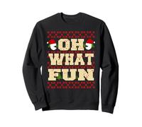 Oh What Fun Retro Holiday Arcade Sweater Style Sweatshirt