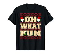 Oh What Fun Retro Holiday Arcade Sweater Style T-Shirt