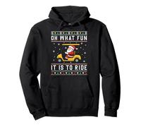 Oh What Fun Santa Golf Cart Christmas Humor for Festive Fun Pullover Hoodie