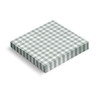 OH YEAH - Pack of 60 - Double Layer Paper Napkins 33 x 33 cm Vichy Mint Green Decorated Napkins for Birthday and Party Table Decoration Disposable Paper Double Layer Paper