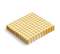 OH YEAH - Pack of 60 - Double Layer Paper Napkins, 33 x 33 cm, Vichy Ochre, Decorated Napkins for Birthdays and Parties, Table Decoration, Disposable Paper, Double Layer Paper