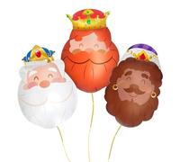 OH YEAH - Set of 3 Foil Christmas Balloons - 50 x 40 cm - Suitable for Helium - Party Balloon - Christmas Decoration - Magi - Unique Design