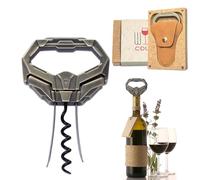OHAANYY 3 in 1 Ah So Wine Opener & Two Prong Bottle Corker Remover,ah-so Wine Opener Can Remove The Older and Fragile Wine Corks so Easy for Connoisseurs to Uncork (Bronze-Diamond)