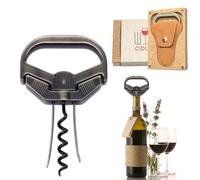 OHAANYY 3 in 1 Ah So Wine Opener & Two Prong Bottle Corker Remover,ah-so Wine Opener Can Remove The Older and Fragile Wine Corks so Easy for Connoisseurs to Uncork (Bronze-Classic)