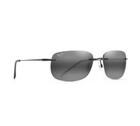 Maui Jim Unisex Ohai Sunglasses, Grey Ohai Black Gloss, L