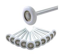 Ohamtes 10 Piece, 2" White Roller, 6" Stem, 6200ZZ Bearing Sealed Nylon Garage Door Roller, Remote Control Door Roller