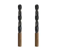 Ohamtes 12.5mm Reduced Shank Twist Drill Bits High Speed Steel HSS 4341 for Iron/Copper/Plastic/Aluminum Plates/Metal Materials, Round Shank, Double Edge, 2 Pcs
