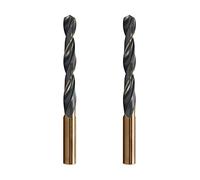 Ohamtes 14mm Reduced Shank Twist Drill Bits High Speed Steel HSS 4341 for Iron/Copper/Plastic/Aluminum Plates/Metal Materials, Round Shank, Double Edge, 2 Pcs