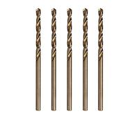 Ohamtes 2.5mm Reduced Shank Twist Drill Bits High Speed Steel HSS 4341 for Iron/Copper/Plastic/Aluminum Plates/Metal Materials, Round Shank, Double Edge, 5 Pcs