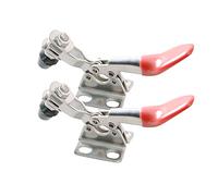 Ohamtes 2PCS 304 Stainless Steel Type 201, 27KG 60 lbs gripping Force, Quick Release Tool, Hand Toggle Locking clamp, Horizontal Quick clamp, Tool clamp