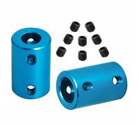 Ohamtes 2Pcs shaft diameter 8mm to 10mm rigid coupling, suitable for 3D printers, DIY encoders, motor connectors, motor guide shaft couplers, model shafts, motor guides, CNC machine tools