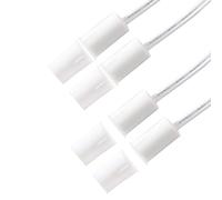 Ohamtes 4 sets White RC-33B NC Recessed Wired Reed Switches, Door and Window Sensors, Magnetic Reed Switches, Cabinet Light Bar Sensors