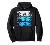 Ohana Means Family Hawaii Summer Palm Trees Beach Pullover Hoodie