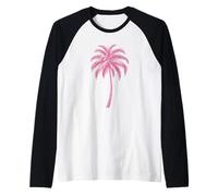 Ohana Means Family Hawaii Summer Palm Trees Beach Raglan Baseball Tee