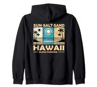 Ohana Means Family Hawaii Summer Palm Trees Beach Zip Hoodie