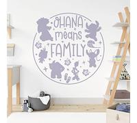 Ohana Means Family - Lilo and Stitch - Children Decal Wall Sticker [XLarge] [Light Grey]